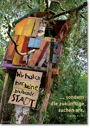 Kunstblatt "Baumhaus" A4, Jahreslosung 2013